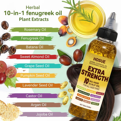 3.38 oz Botanical Hair and Scalp Oil in Six Checkout Options with Source-Labeled Plant Oils