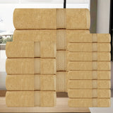 16pcs khaki bath towel set