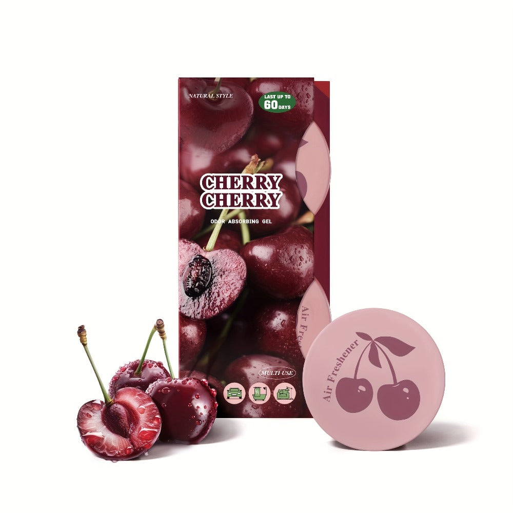 Car Air Freshener 2-Pack Solid Fragrance Jars in Cherry, Lavender, Lime, Rose or Sweet Orange