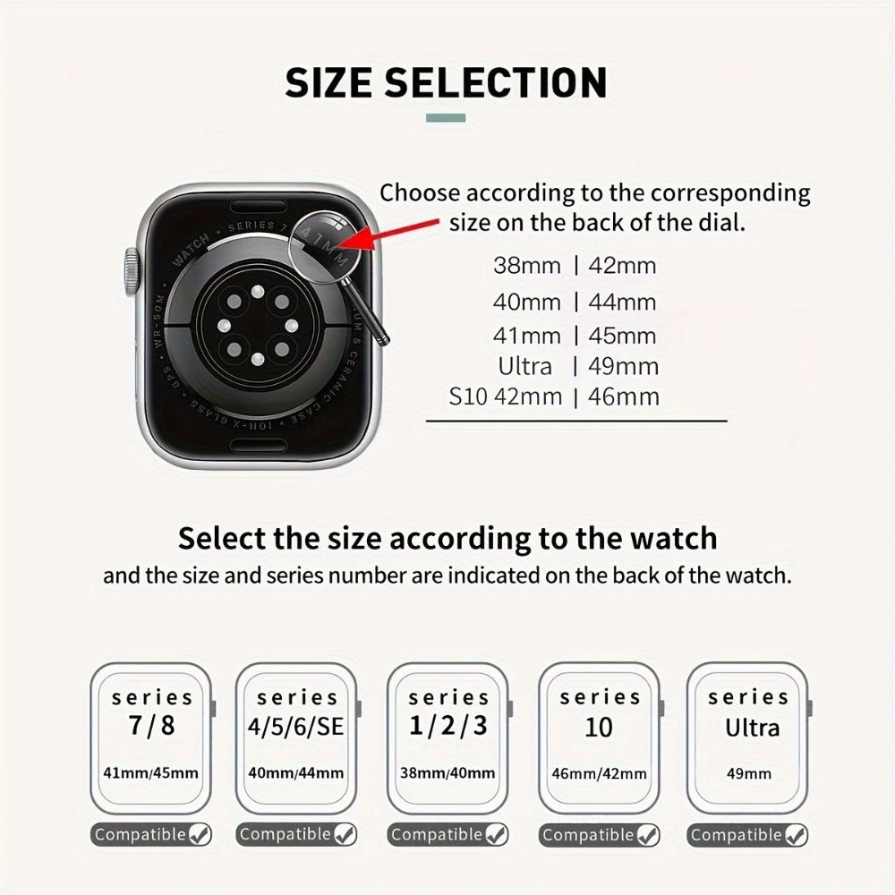 Rhinestone Mesh Watch Band and Matching Case Set for Apple Watch in 19 Color-and-Size Options