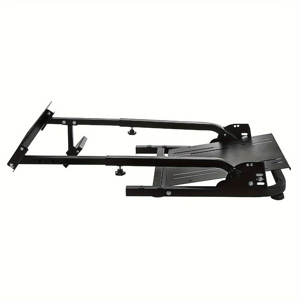 Racing Wheel Stand Height Adjustable 22"-30" Steel Driving Simulator Cockpit – Compatible with Logitech G25 G27 G29 G920, Thrustmaster T300RS TX T500RS & All Fanatec Wheels, Includes Gear Shifter Mount
