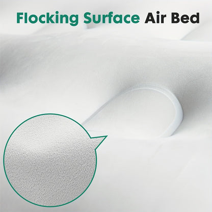 Air Mattress with Double-Height Profile and Side Inflation Panel in 75 × 39 or 80 × 60-Inch Options