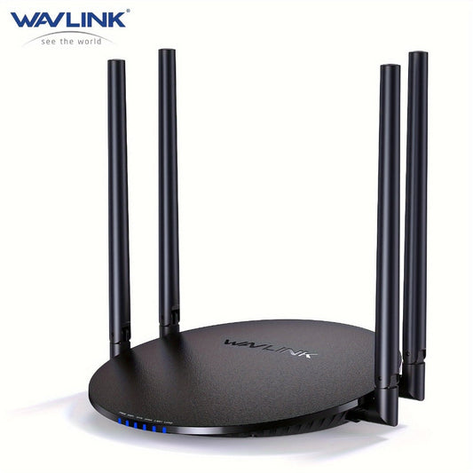 WAVLINK AC1200 WiFi Router 3-in-1 Dual Band 1200Mbps - 4x5dBi Antennas, Gigabit WAN LAN, Router Access Point Repeater Mode, Covers 1500 Sq Ft, Supports 128 Devices, WPA2 Security, Easy WPS Setup