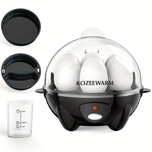 Electric Egg Boiler & Cooker with Auto Shut-Off – Single & Double Layer, Multi-Function for Hard Boiled, Soft Boiled, Scrambled, Omelette, Steamed Vegetables & Dumplings, 4 Colors