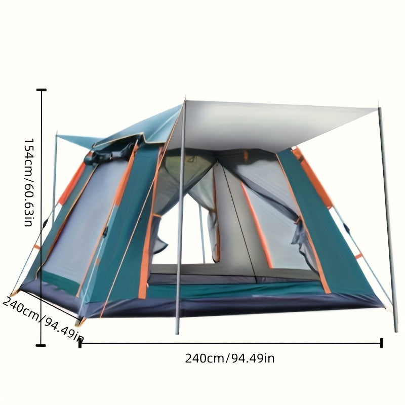 Four-Sided Beach Tent with Five Windows, 240 x 240 x 154 cm Size and Two Green Checkout Options