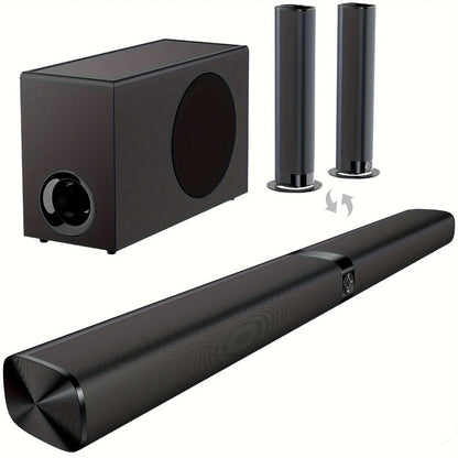 Soundbar with Subwoofer 2.1CH Home Theater Sound Bar for Smart TV, Deep Bass Wireless Bluetooth 5.0