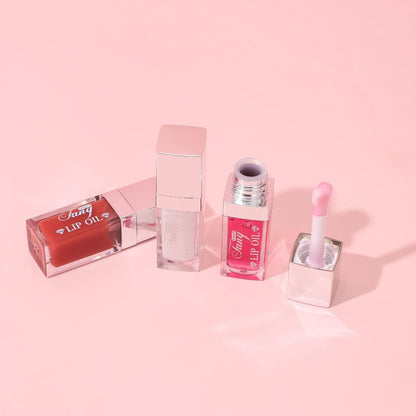 Plumping Lip Gloss Oil Set 3pcs 6pcs Hydrating Transparent Glow Lip Plumper - Long-Lasting High-Shine Glossy Finish in Berry Coral Pink Red, Nourishing Lip Care Gift for Women & Girls