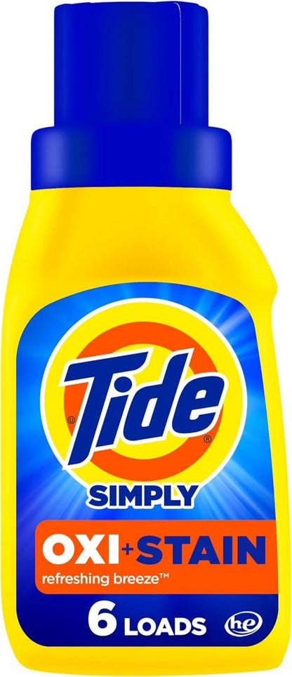 Tide Simply Oxi Liquid Laundry Detergent, Retail Case of Twelve Individual 10 fl oz Bottles