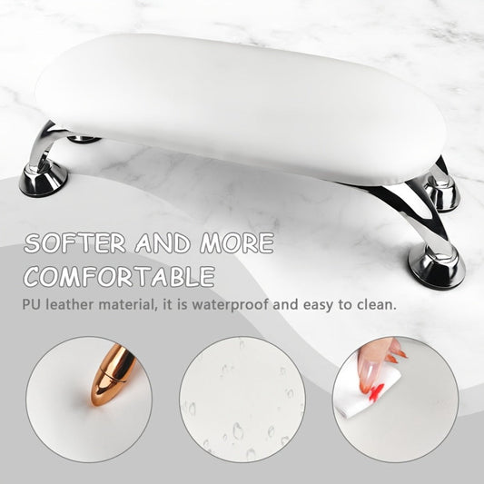 Nail Armrest Hand Pillow Detachable Non-Slip Wrist Rest Cushion for Nail Technicians - Foldable Portable Manicure Support for Salon & Home Use, Available in Pink Black White