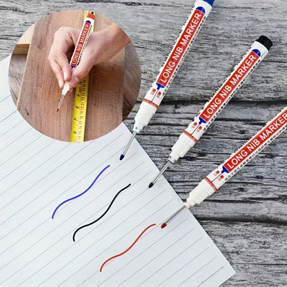 Deep Hole Marking Pens 29 Pack – Long Point Oil-Based Woodworking Markers, Multi-Color Red Blue Black Pencils for Wood, Ceramic, Tile & Bathroom Installation, Carpenter Marking Tool Set