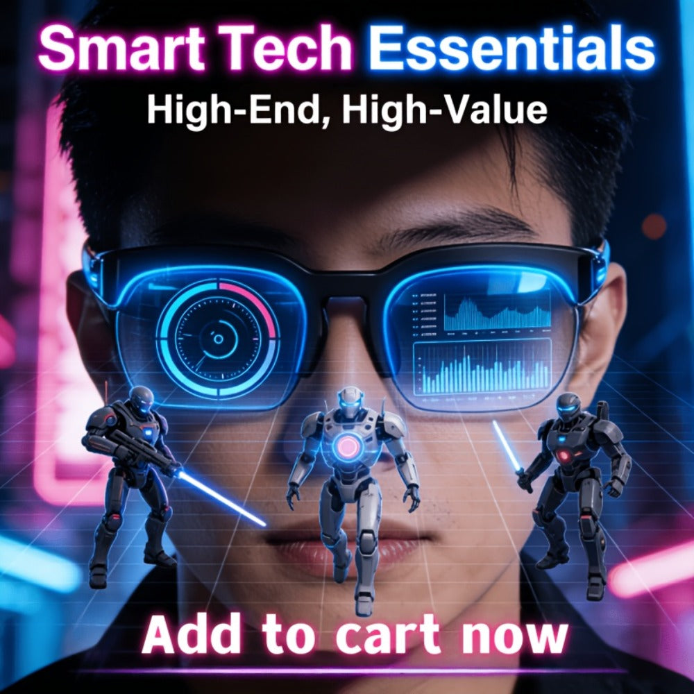 Smart Glasses Camera-Free Translation Eyewear with Open-Ear Bluetooth Audio, USB Charging and Model B Frame