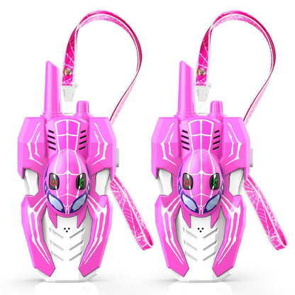 Spider Walkie Talkies for Kids – Long Range Outdoor Toy for Boys & Girls Ages 3-8, Camping Hiking Adventure Gift, 1-Pack & 2-Pack, Red Black & Pink