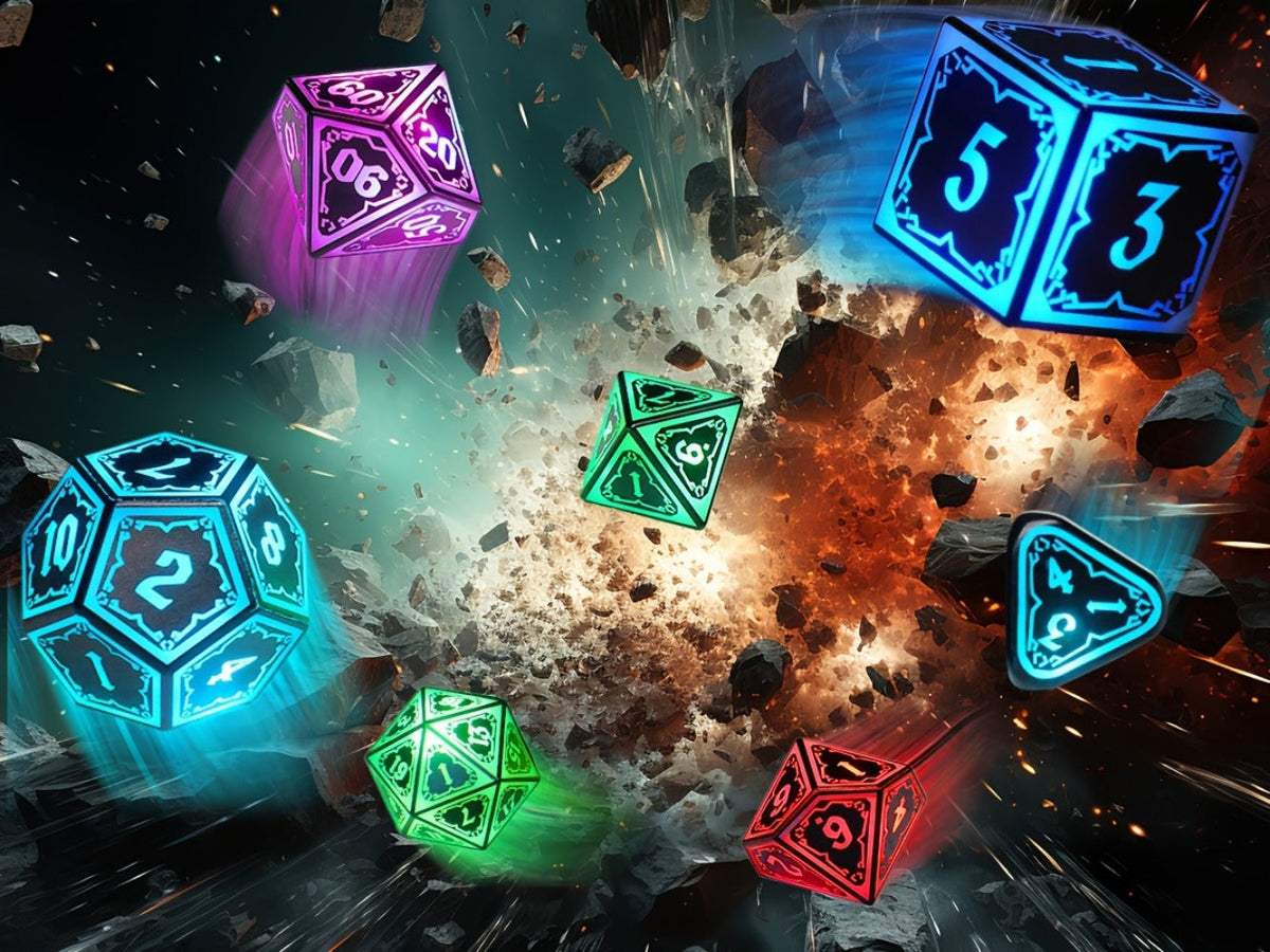 RGB LED DND Dice Set Rechargeable 7pcs, Illuminated Polyhedral Dice with Type-C Charging Case for D&D RPG Tabletop Games