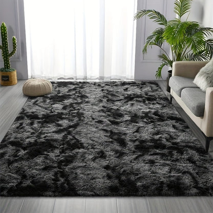 Rectangular Shaggy Area Rug with Four Color Labels and 24 x 35.8-Inch to 94.49 x 118.11-Inch Sizes