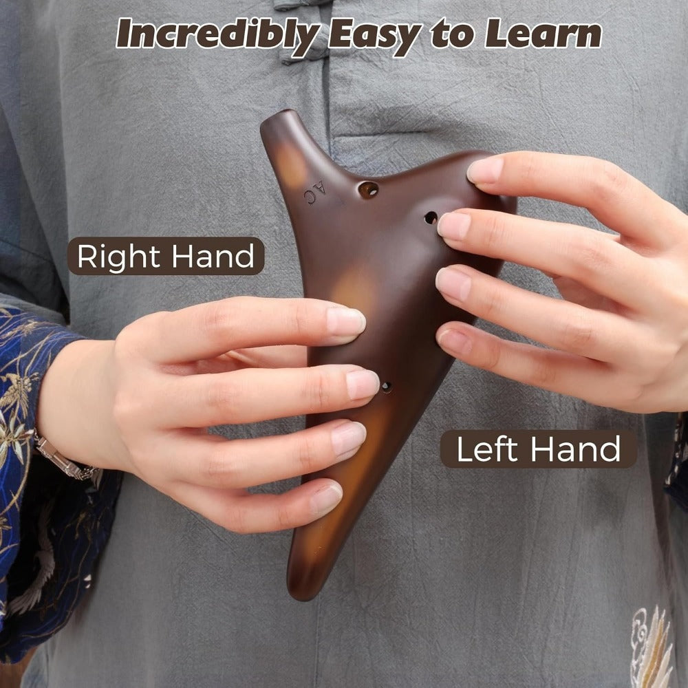 Ceramic Ocarina, Forest, Whisper, Hole for Melody Practice for Home Practice, Rehearsal detail image - detail view 5