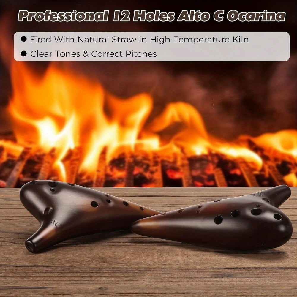Ceramic Ocarina, Forest, Whisper, Hole for Melody Practice for Home Practice, Rehearsal detail image - detail view 6