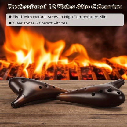 Ceramic Ocarina, Forest, Whisper, Hole for Melody Practice for Home Practice, Rehearsal detail image - detail view 6
