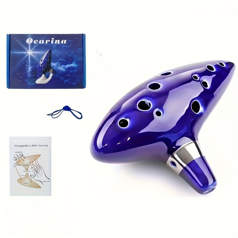 Ceramic Ocarina shown in the Blue option