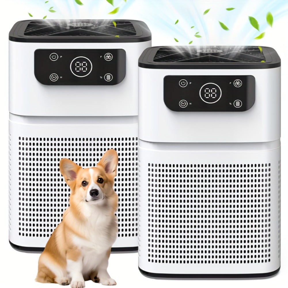 Air Purifier with HEPA Filter, Aroma Function, Quiet Sleep Mode and Compact White Room Design