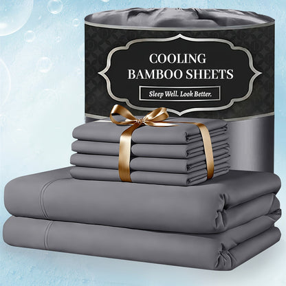Bed Sheet Set 4-Piece Bamboo-Derived Fabric with Source-Listed Extra-Deep Pocket and Eighteen Colors