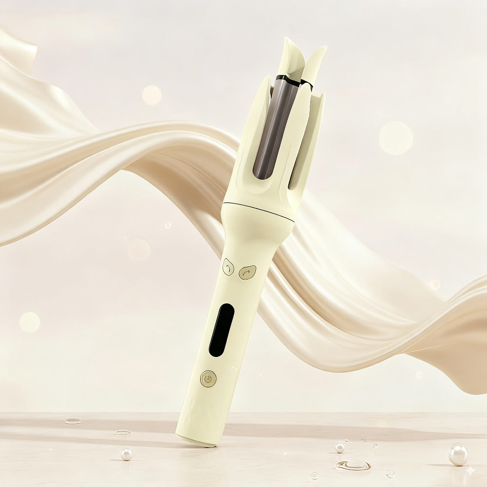 Automatic Rotating Curling Wand Hair Styling Tool with 150-210 C Settings and Three Color Options