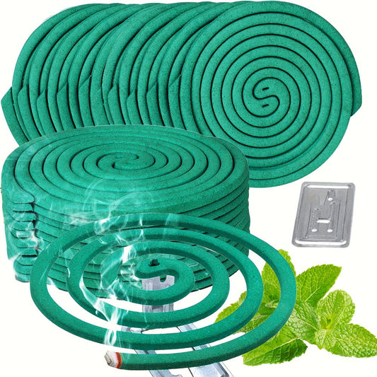 Lemongrass Spiral Incense Coils 10 Pack - Large Natural Long-Lasting Herbal Incense for Outdoor Patio, Camping, Garden, Meditation & Summer Evenings, Fresh Aromatherapy Scent