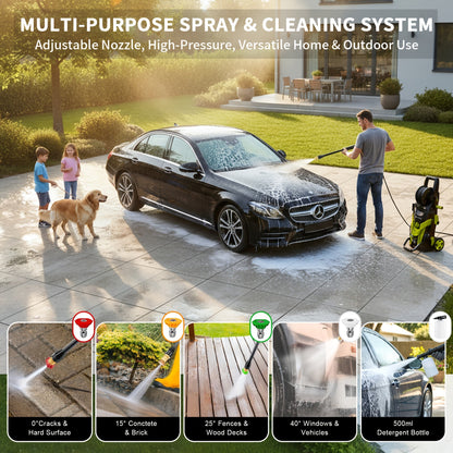 Electric Pressure Washer High PSI | Car Patio Fence Home Foam Cannon