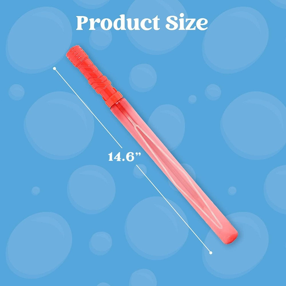 24-Pack Giant Bubble Wand Set with 14.6 Inch Wands in Six Colors for Outdoor Party Activities