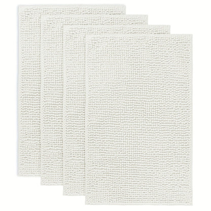 Chenille Bath Rug Extra Thick Soft Absorbent Non-Slip Bathroom Mat Machine Washable, Multiple Sizes & Colors