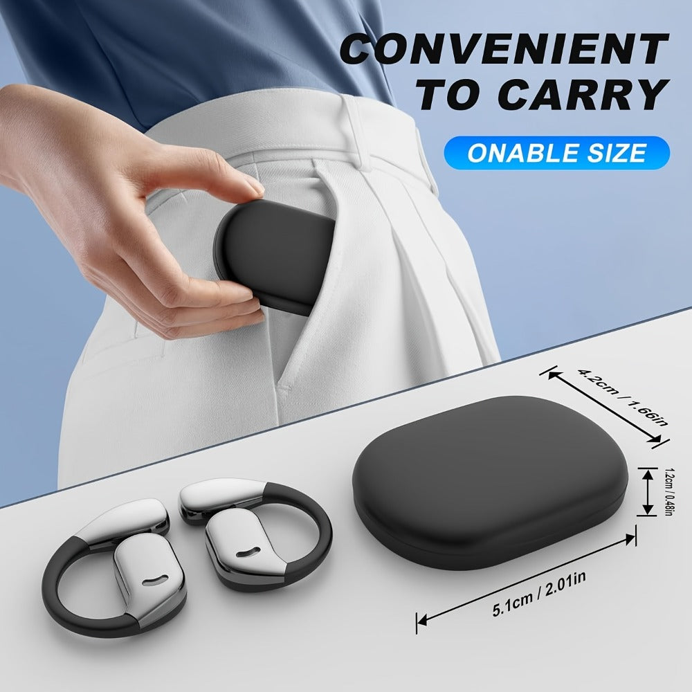 Open-Ear Translation Earphones with Charging Display Case and Black, Beige, Blue or Green Options