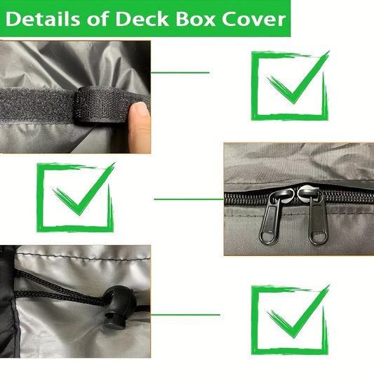 Deck Box Cover Heavy Duty Waterproof | Outdoor Storage Cabinet Patio