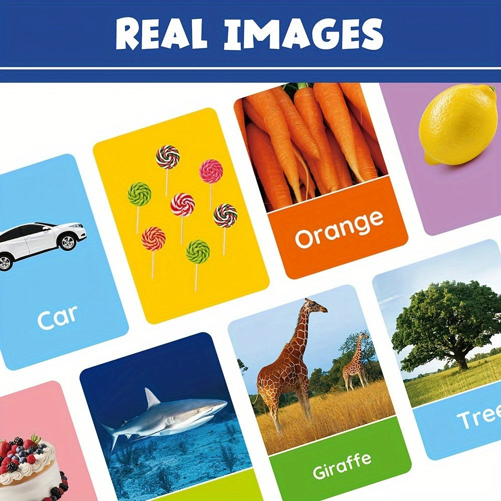 Toddler Flashcards 84 Double-Sided Cards 168 Pictures, 8 Categories ABC Letters Numbers Animals Shapes Colors Food Vehicles