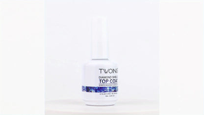 No-Wipe Gel Top Coat 2-Pack Diamond Shine High Gloss — LED Soak-Off Nail Sealer, Long-Lasting Scratch-Resistant Crystal Clear Finish for Salon & Home Manicure, Nail Art Sealer for Glitter & Foils (0.51oz Each)