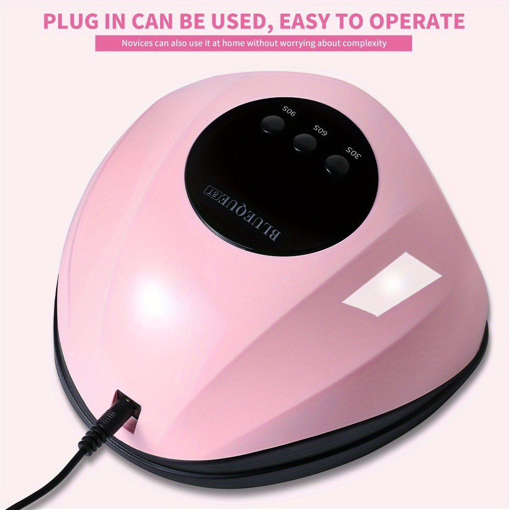 8T UV LED Nail Lamp with 24 Light Beads, Infrared Hand Sensor, 30/60/90s Timers and Two USB Styles