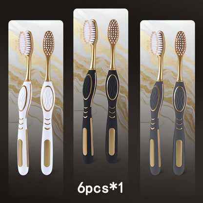 Gloryin Soft Bristle Toothbrush Set Anti-Slip Olive Handle Full Size Head Gentle Gum Care Daily Oral Hygiene