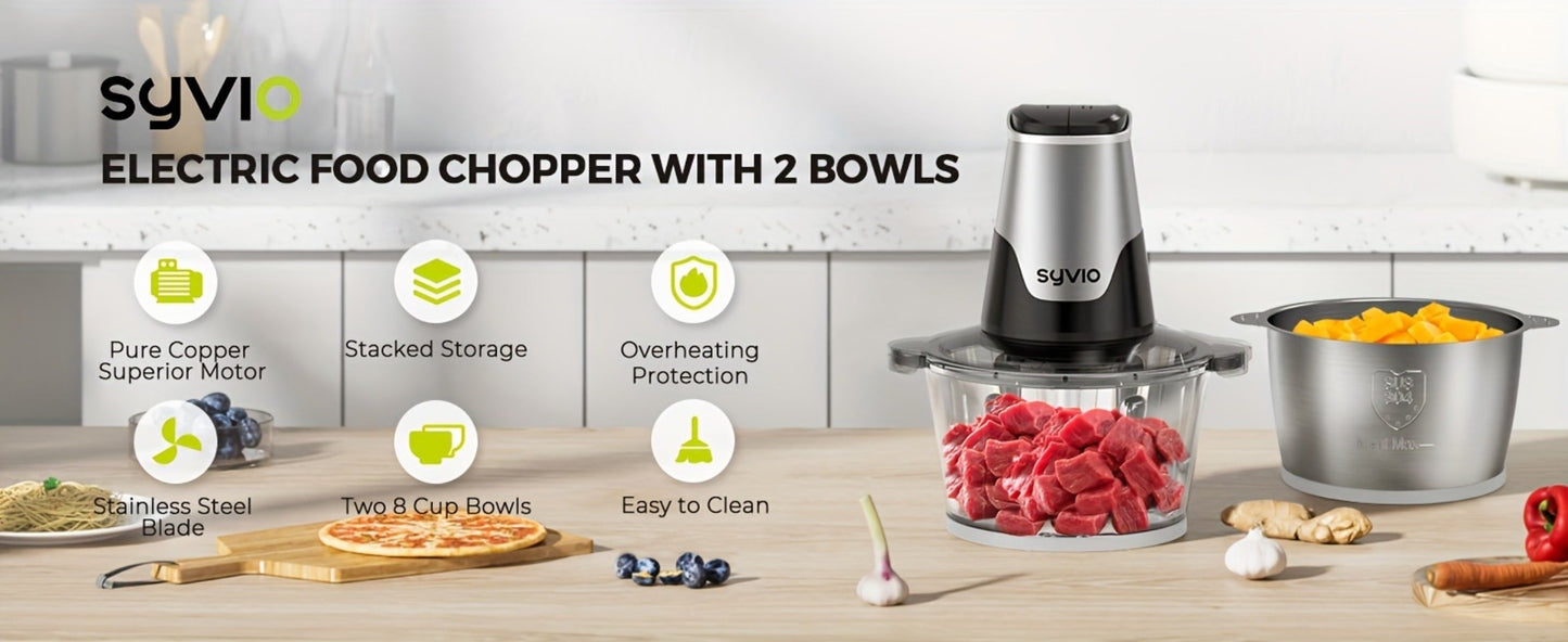 Mini Food Processor with Compact Motor Head, Two-Speed Top Control and Three Bowl-and-Blade Set Options