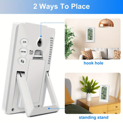 Wireless Thermometer | Digital LCD Indoor Outdoor 3 Sensor Baby Room