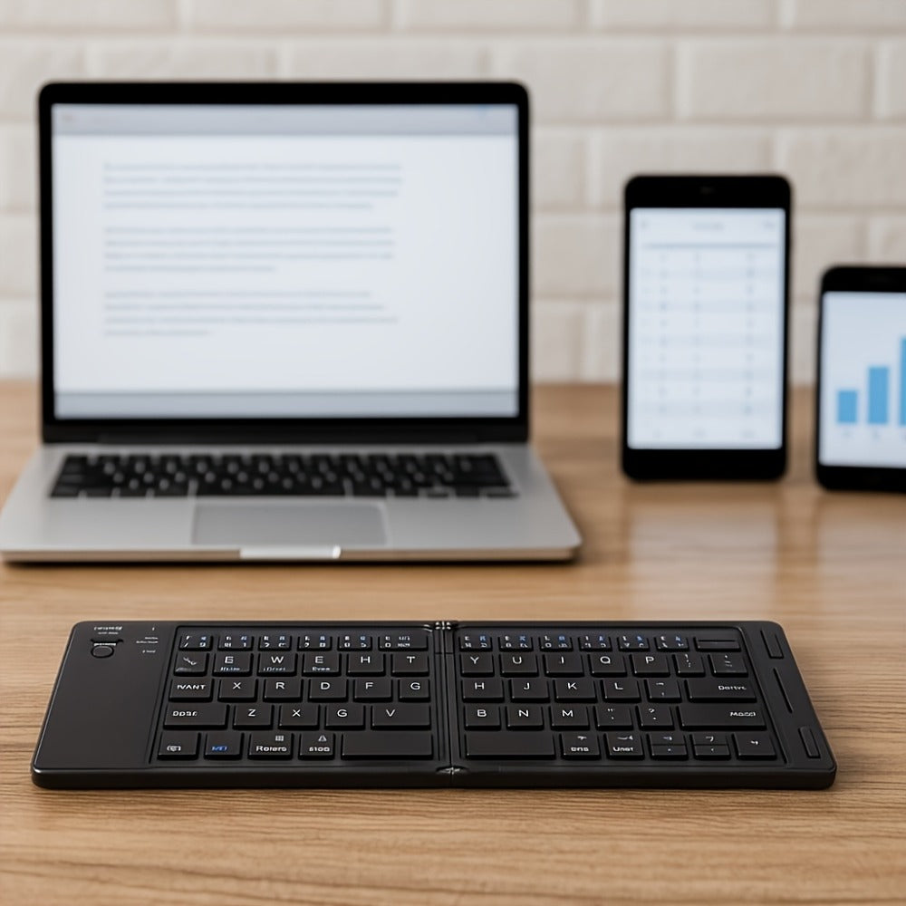 7.3mm Ultra-Slim Magnetic Wireless Keyboard Rechargeable Foldable Compact Bluetooth Keyboard for an Everyday Personal Care Routine