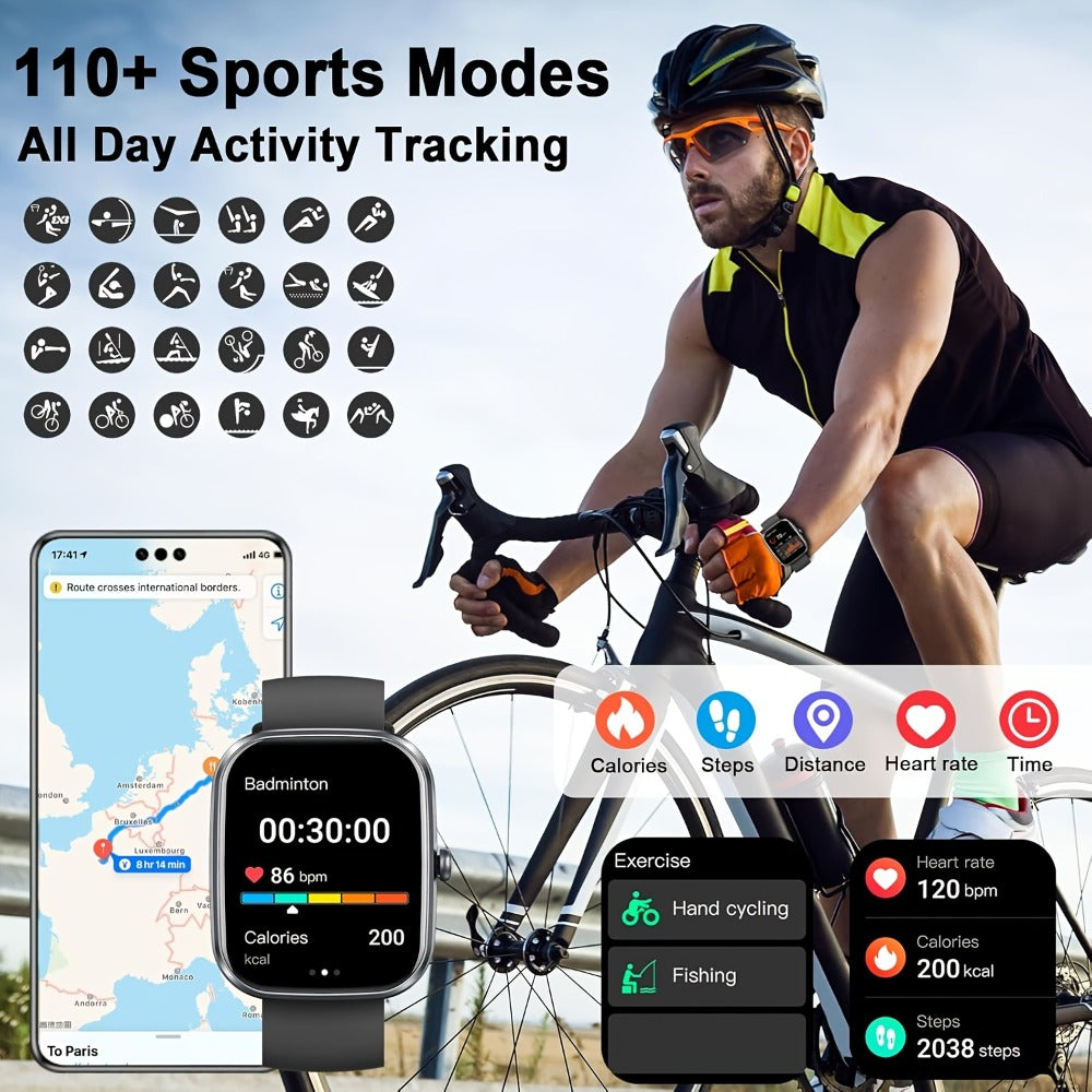 Smartwatch with 1.91-Inch Touchscreen, 112 Sport Modes, Activity Tracking and 4 Color Options