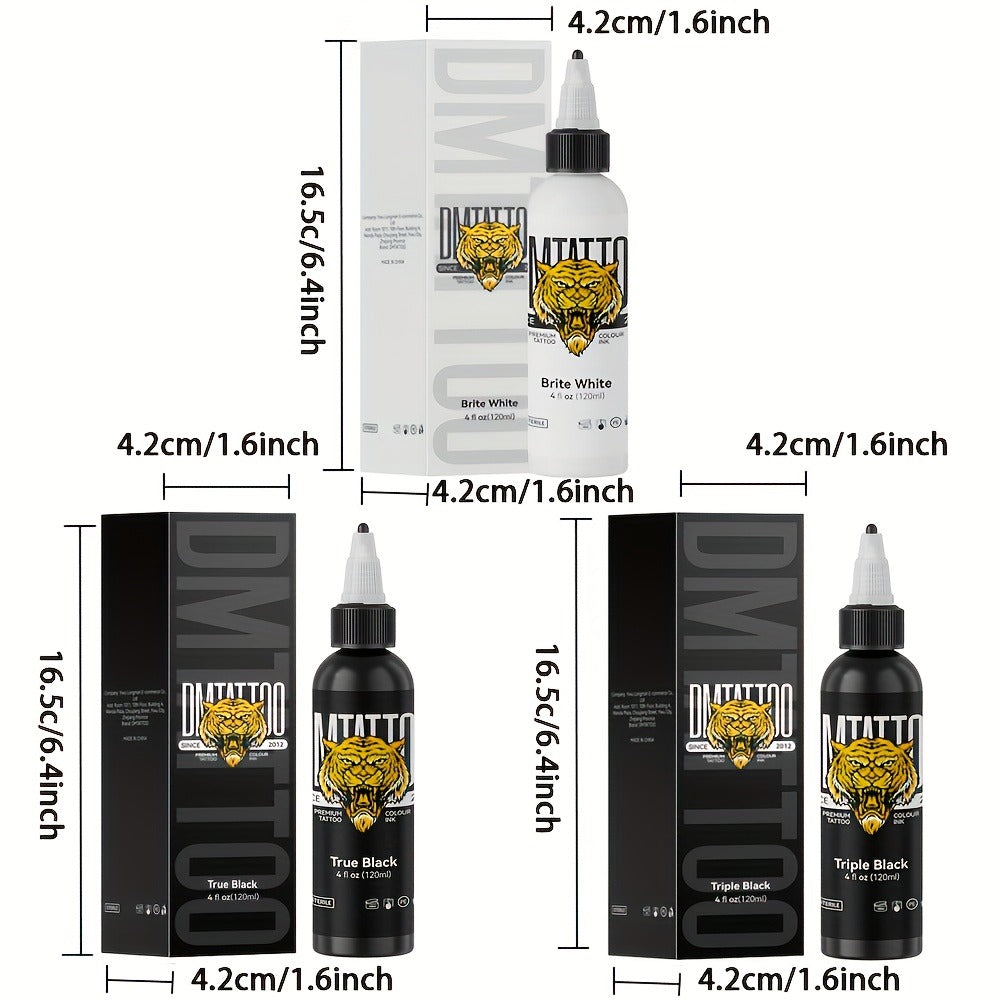 Tattoo Ink DMTATTOO Advanced 4.06oz 120ml Single-Bottle Options in Seven Solid Colors with Item-Specific Color, Capacity and Bottle Choices