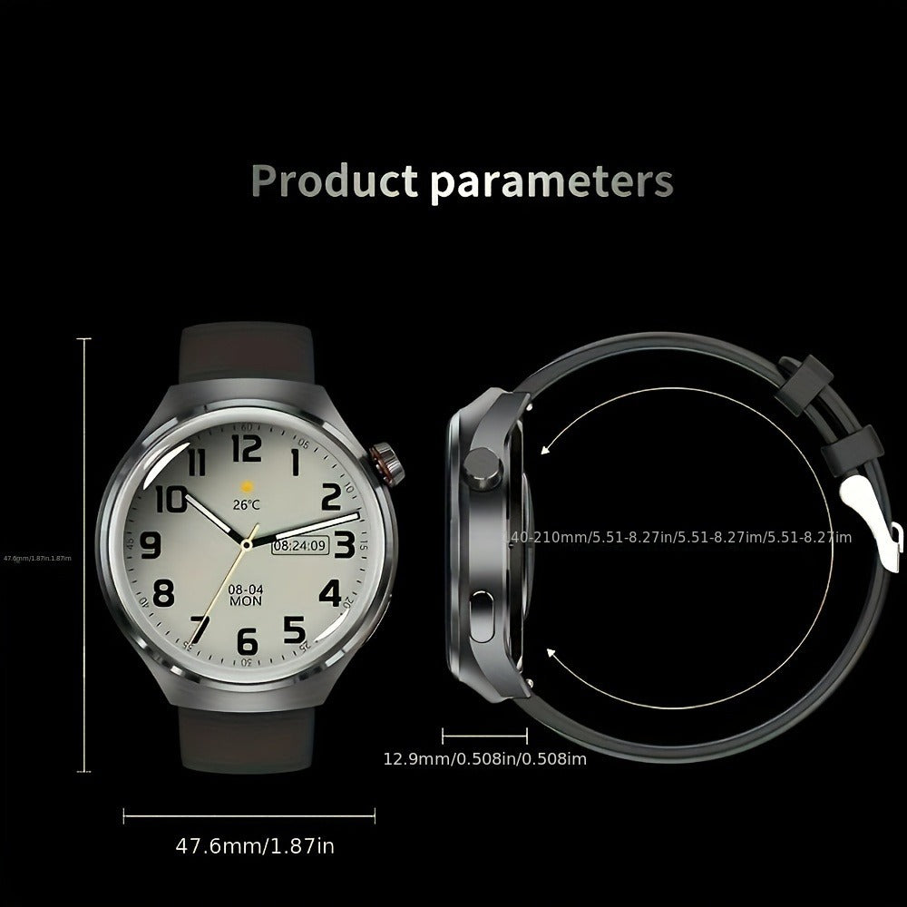 Smart Watch 360x360 Round Display with GPS, NFC, Wireless Calling and Five Strap Options for Men
