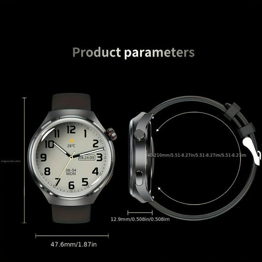 Smart Watch 360x360 Round Display with GPS, NFC, Wireless Calling and Five Strap Options for Men