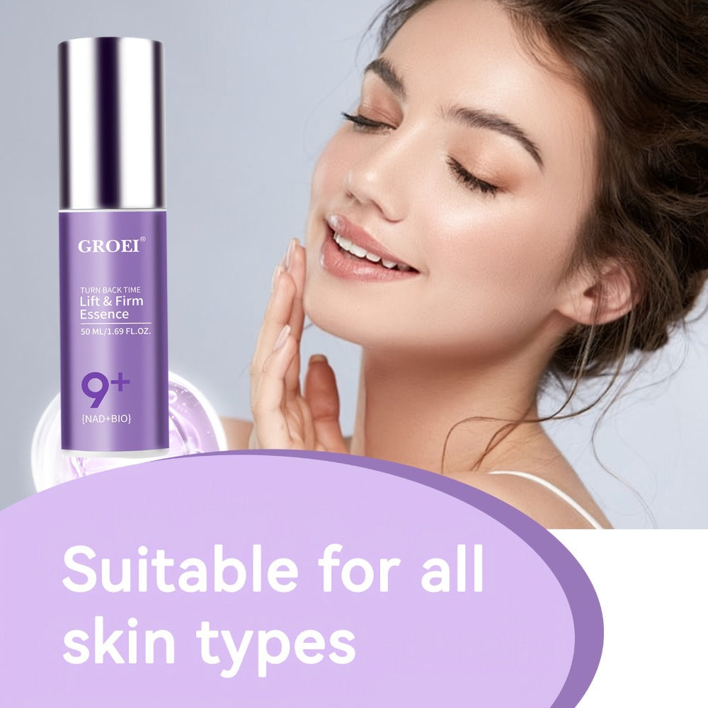 Face Serum NAD+ and NMN Bio Boosting Purple Pump Bottle with One Source-Listed Formula Option