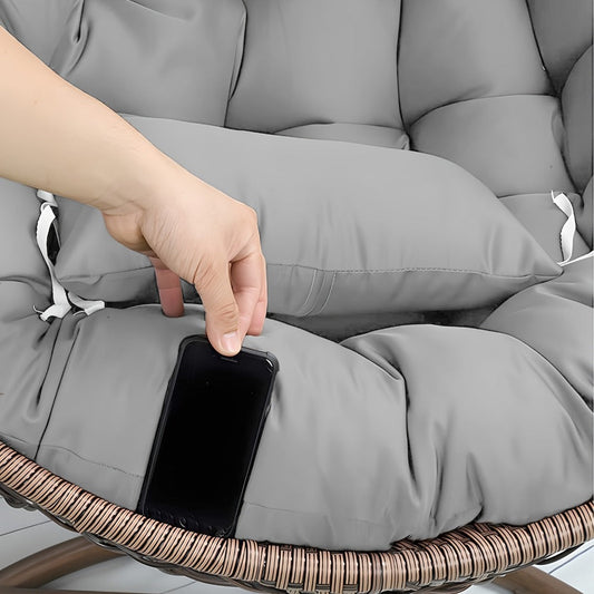 Chair Cushion with Adjustable Headrest for Comfortable Everyday Seating in Patio detail image