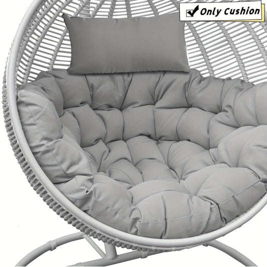 Chair Cushion, Egg Replacement Thick Padded Swing Chair Pad with Headrest Water-Resistant shown in the main product view