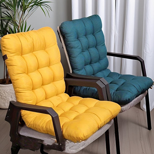 Chair Pad, Outdoor Thick Washable Non-Slip Premium Polyester Seat Pad 17x33in - 6 Colors shown in the main product view