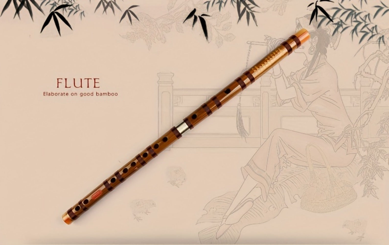 Chinese Bamboo Dizi Flute, Two-Section Traditional Instrument for Beginners detail image - detail view 10
