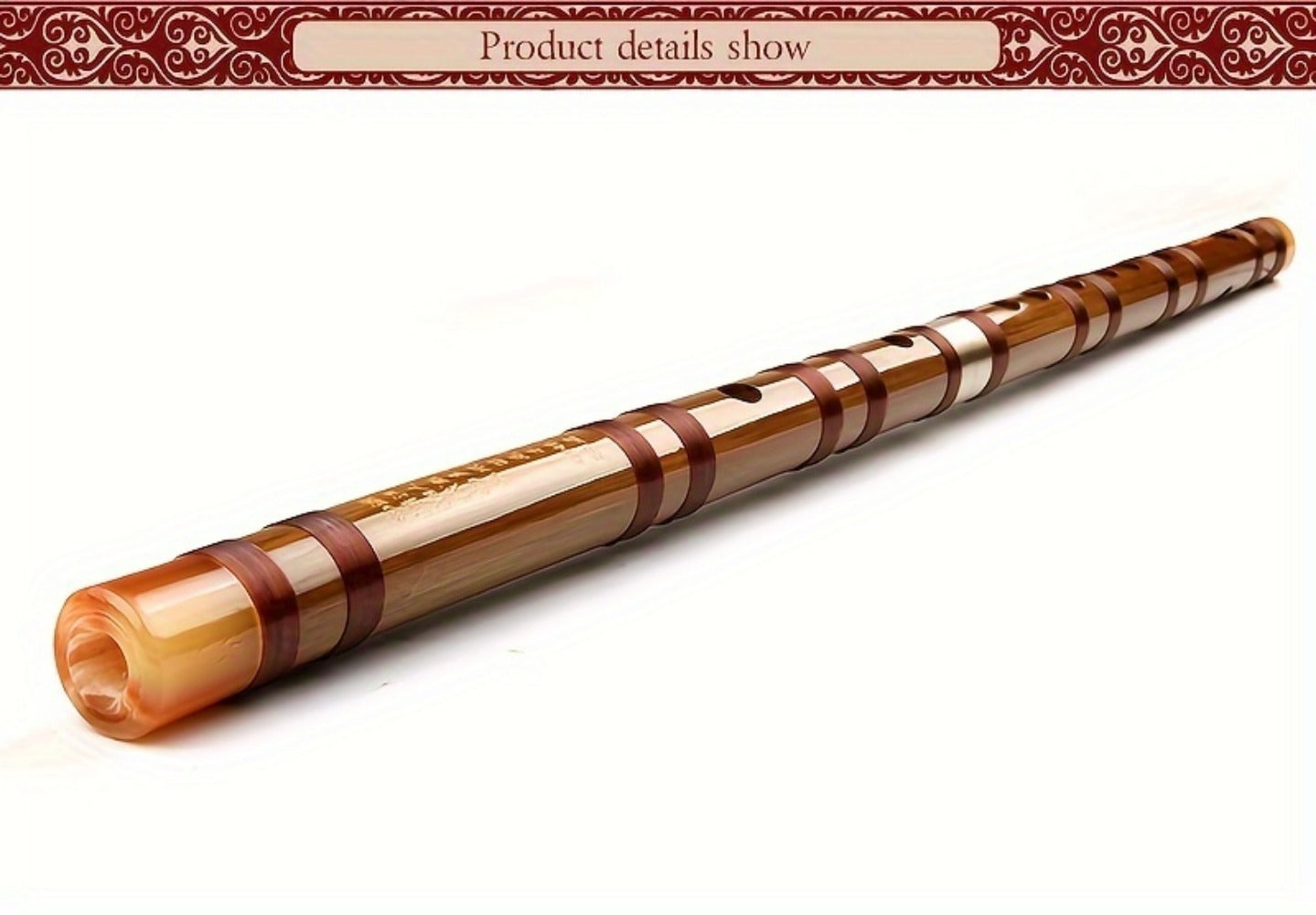 Chinese Bamboo Dizi Flute, Two-Section Traditional Instrument for Beginners detail image - detail view 12