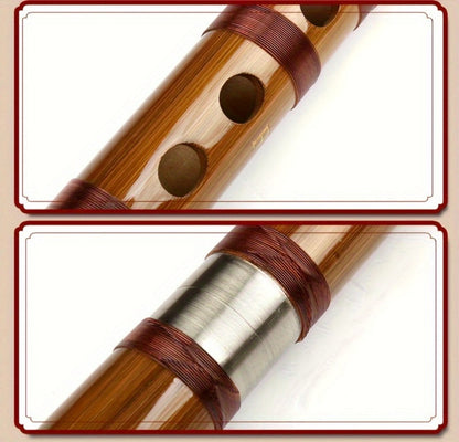 Chinese Bamboo Dizi Flute, Two-Section Traditional Instrument for Beginners detail image - detail view 14