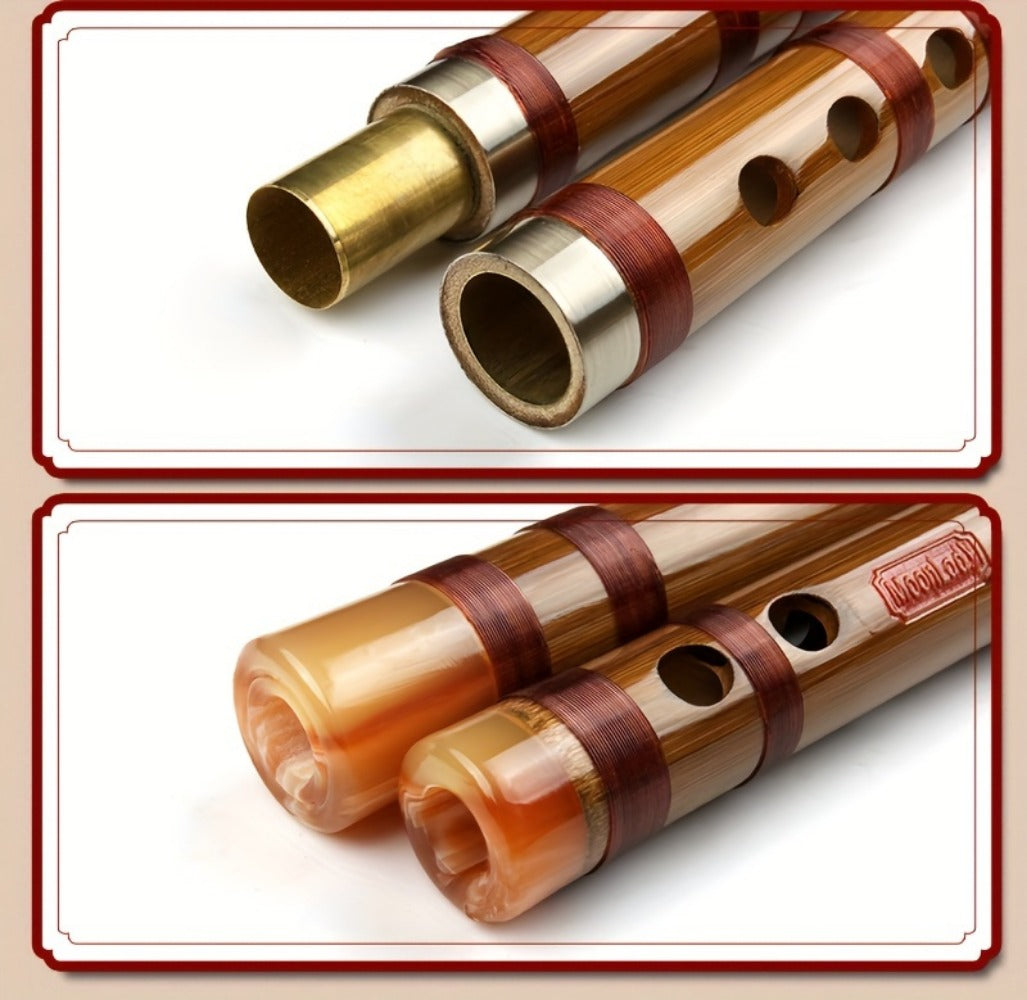 Chinese Bamboo Dizi Flute, Two-Section Traditional Instrument for Beginners detail image - detail view 15